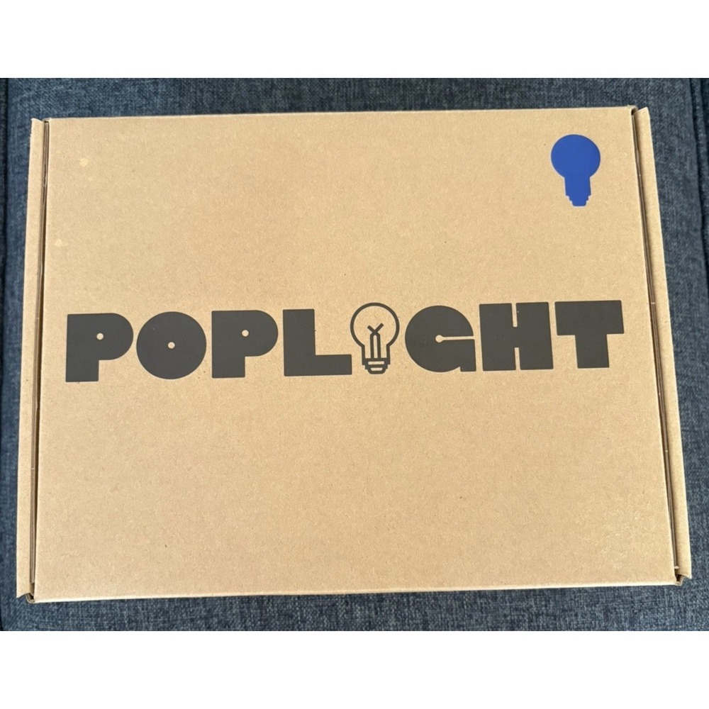 Poplight Pop Light rechargable wall sconce renter lighting lamp NIB unused blue